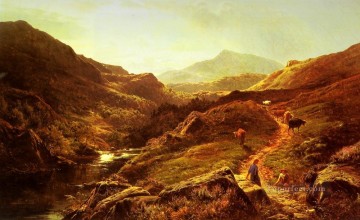 Moel Siabod from Glyn Lledr landscape Sidney Richard Percy Mountain Oil Paintings